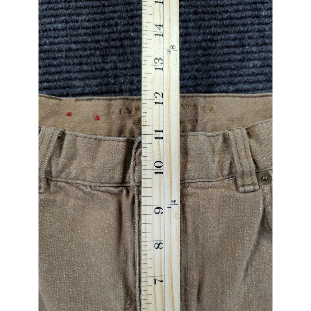 Lauren by Ralph Lauren Jeans Women 7/8 Beige Stretch Streetwear Raw Hem Flare - Picture 16 of 16